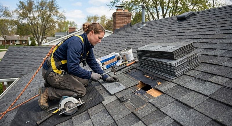Hip Roof Shingle Repair in Atlantic County, NJ