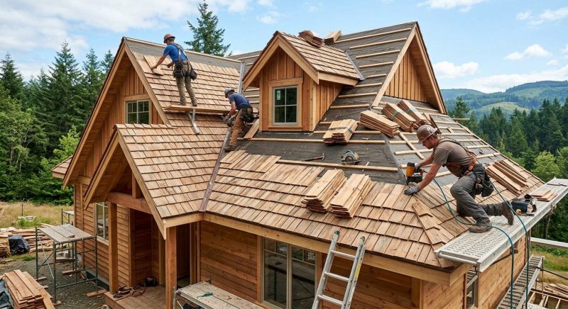 Natural Wood Roof Installation in Atlantic County, NJ