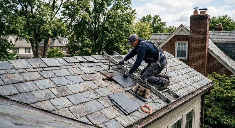 Slate Shingles Repair in Atlantic County, NJ