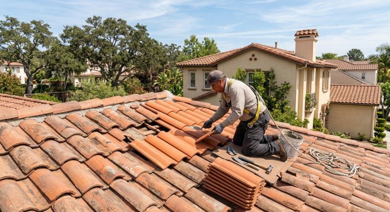Spanish Tile Roof Repair in Atlantic County, NJ