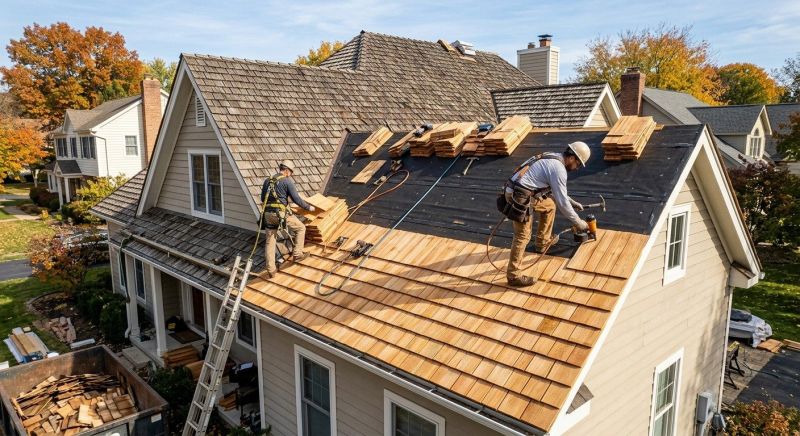 Wood Shingle Roof Replacement in Atlantic County, NJ
